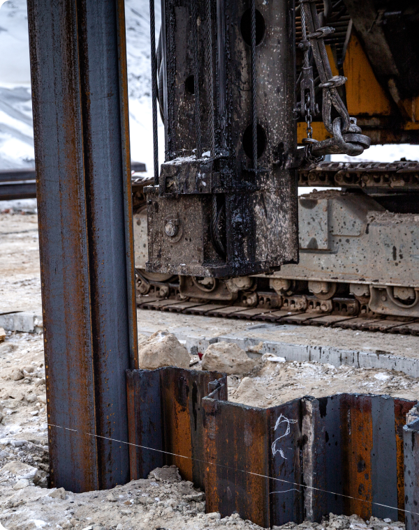 Статическое вдавливание шпунта