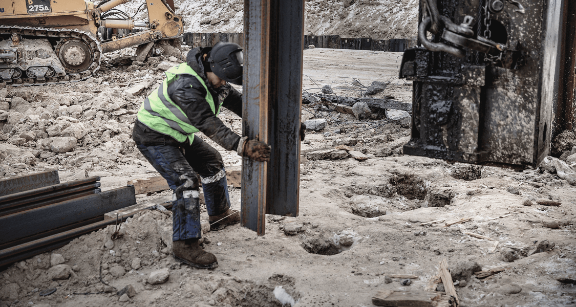 Погружение шпунта